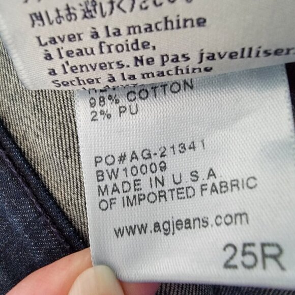 Jeans AG Adriano Goldschmied Women Size 25R The Moto Legging Zipper Ankle - Picture 14 of 16